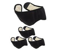 Operitacx 4 Pièces Cache-oreilles Insonorisant en Peluche Noir pour Dormir Isolation Phonique Avancée, Confort pour Femmes, pour Relaxation et Sommeil Paisible
