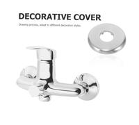 Operitacx 4 pièces Cache Rosace Acier Inoxydable Plaque de Recouvrement Murale Ronde Pouce pour Valve de Robinet de Facile à Installer et Résistant Corrosion