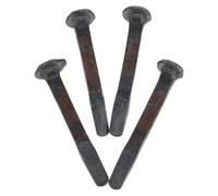 Operitacx 4 Pièces Clou de Rail Forgé à Main, Rustique, 10x3x2,5 CM | Ancrage Stable, Pose Facile, Résistance aux Chocs, Déco Industrielle et Art Paysager