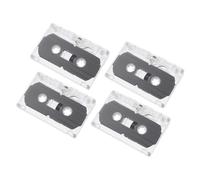 Operitacx 4 Pièces Coffret de Cassettes Audio Vierges Enregistrements Personnalisés Cassettes Audio pour DIY et Enseignement avec Étui Transparent
