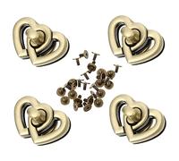 Operitacx 4 pièces Coffret de Serrures Métalliques Forme de Cœur pour Accessoires de Bagages Verrous pour et