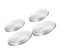Operitacx 4 Pièces couvercle de poêle rond cuisinier petit gaz haut Couvercles en acier inoxydable Protège-brûleurs de cuisinière dessus de cuisinière couvercle supérieur de poêle Silver