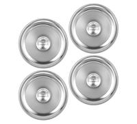 Operitacx 4 Pièces Couvercles Ronds en Acier Inoxydable 26 Cm, Dômes à Badigeonner et Cuisson Vapeur pour Barbecue Extérieur, Accessoires Robustes pour Plancha et Grill, Protection Flammes