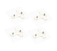 Operitacx 4 pièces Crochets Adhésifs Réglables sans Perçage Supports Muraux Robustes Dommage pour Surfaces Lisses Carrelage Métal Accessoires Étagère Polyvalents