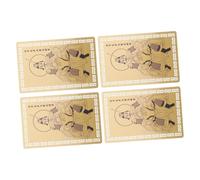 Operitacx 4 Pièces Feng Shui Auspicious Taisui Cards Year Of The Horse Chinese Year Greeting Amulets For Protection Wealth Health And Peace