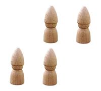 Operitacx 4 Pièces Figurines Non Peintes Jouets Diy Créatifs pour Garçon Fille Activités Manuelles Garçon Fille Kit Naturel et Sûr