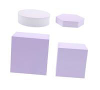 Operitacx 4 Pièces Foam Geometric Cube Props Set For Diy Crafts Photography Backgrounds Lightweight Durable Polystyrene Blocks For Painting Makeup Perfume Display