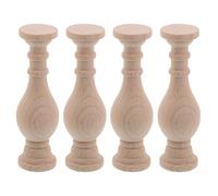 Operitacx 4 Pièces Fuseaux Bois Non Finis pour Meubles et Rampes Balustres Décoratifs Style Romain pour Escaliers et Poteaux Appui