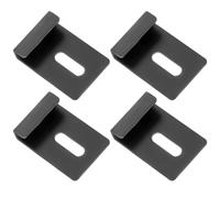 Operitacx 4 Pièces Kit de Fixation Murale pour Miroir sans Cadre en Acier Inoxydable Noir, Clips Robustes pour Installation Facile et Fiable de Grands Miroirs Lourds en Intérieur