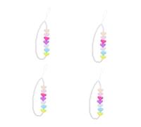Operitacx 4 Pièces Lanière de Téléphone Thématique Cœur Perles de Style Décorative Dérapante pour Mobile Accessoire de Poignet Pratique Élégant