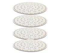 Operitacx 4 Pièces Lot de Cadres de Couronne Bois avec Trous Pré-percés Planches Rondes Solides pour Décoration Murale DIY Support pour Compositions Florales et Décorations Festives