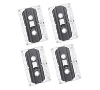 Operitacx 4 pièces Lot de Cassettes Audio Vierges avec Coque Transparente Enregistrables pour Projets DIY Enregistrement Voix et Musique Design Rétro Pratique