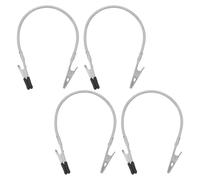 Operitacx 4 Pièces Lot de Pinces Crocodiles Doubles en Acier Inoxydable et Alliage D'aluminium, Pince Clips Métal Légère à Double Structure, pour Loisirs Créatifs et Bureaux