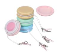 Operitacx 4 pièces Macaron Nettoyeur Écran Portable avec Porte-clés Lanière Lingettes Microfibre Double Face pour Téléphone Lunettes et Écran Nettoyage et Transport Facile Couleur Aléatoire
