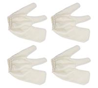 Operitacx 4 Pièces Moufles Exfoliants en Soie Brute Design Ajusté Sécurisé et Exfoliation Douce pour Hommes et Femmes, Adaptés aux Salles de Sport
