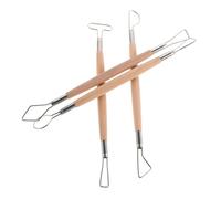 Operitacx 4 Pièces Outils de Sculpture Acier Inoxydable avec Outils Double Extrémité pour Modelage de Pâte Argile Céramique pour Artistes Débutants