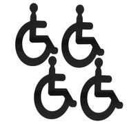 Operitacx 4 Pièces Panneau Toilettes Accessible Signalétique Acrylique pour Personnes Handicapées Autocollant Mural et Pratique pour Toilettes Décoration Fonctionnelle pour Maison et