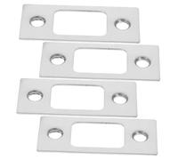 Operitacx 4 pièces Plaques de Gâche Acier Inoxydable pour Serrure à Pêne Dormant Kit de Renfort Sécurisé pour Portes Intérieures Accessoires de Quincaillerie Robustes et Faciles à Installer