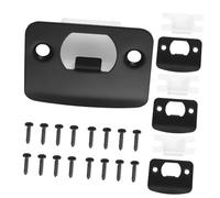 Operitacx 4 pièces Plaques de Gâche de Pêne Dormant Inoxydable Protection Renforcée pour Serrure de Porte Installation Facile avec Vis Finition et Résistante pour Sécurité Durable