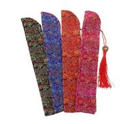 Operitacx 4 Pièces Sacs pour Éventails Pliants Rétro avec Pompons Pochettes Protectrices pour Éventails Chinois Multicolores Élégants Accessoires Portables pour Fêtes et Cérémonies