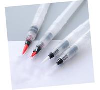 Operitacx 4 pièces Set de Pinceaux à Réserve Eau pour Aquarelle Crayons Solubles Eau avec Pointes Fine Moyenne et Large Stylos Pinceaux Rechargeables pour Dessin Peinture et Mélange de