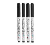 Operitacx 4 Pièces Stylo de Retouche pour Tombale, Marqueur de Peinture Noir en Plastique, Pointe Fine Précise, Grip Antidérapant, pour Pierre et Stèle, Usage Extérieur et Cimetières