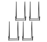 Operitacx 4 Pièces Support D’assiette en Fer Noir, Chevalet Minimaliste | Présentoir de Table, Usage Maison ou Restaurant, Léger et Facile à Monter, Soutien Fiable