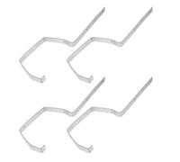 Operitacx 4 Pièces Support de Gouttière de Toit en Fer Robuste Argenté, Facile à Installer, Intégration Discrète pour Maison et Toiture Métallique