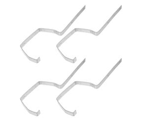 Operitacx 4 Pièces Support de Gouttière de Toit en Fer Robuste Argenté, Facile à Installer, Intégration Discrète pour Maison et Toiture Métallique