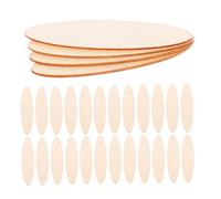 Operitacx 40 Pièces Morceau De Ovale Inachevé Ornements Ovales En De Bricolage Petites Tranches De Pour L'artisanat Disque De Cercle En Inachevé Découpes De Kaki