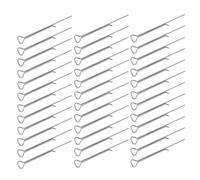 Operitacx 40 Pièces Porte-mèche en Acier Carbone Argenté pour Fabrication de Bougies, Dispositif de Centrage Précis et Prévention des Débordements de Cire, Création Professionnelle
