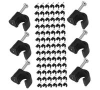 Operitacx 400 pièces Agrafes Câble Électrique Acier Clips Fixation Fil Robuste et Isolant pour Installation Extérieure et Intérieure