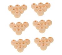 Operitacx 400 Pièces perles en boules de pour l'artisanat non grosses perles pour l'artisanat rondes non boules de décoration Beige