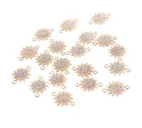 Operitacx 40pièces Breloques Tournesol Strass Connecteur Pour Bijoux Pendentifs Floraux Breloques Fleurs Apprêts Dorés Pour Création De Bijoux