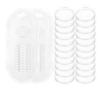 Operitacx 44 Pièces Disques de Reliure Ronds à Forme de Champignon Anneaux de Reliure Plastique pour Mobiles