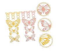 Operitacx 48 Pièces Décoratifs Papier Doré et Stickers Muraux Réalistes pour Décoration Intérieure Fête et Cadeau