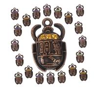 Operitacx 48 Pièces Pendentifs Égyptien Cristal avec Strass Breloques Coléoptère pour Bijoux DIY Accessoires pour Colliers et Bracelets Mix Couleurs