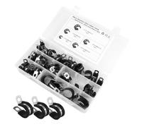 Operitacx 48 pièces Pinces de Serrage Acier Inoxydable avec Coussin Caoutchouc Clips Isolants Anti-corrosion pour Câbles Tuyaux et Conduits Résistants à Huile Eau Adaptés Au Pouce