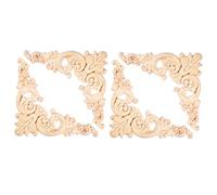 Operitacx 4pièces Applique Sculpté Décalcomanie Sculpté Applique Fleur Sculpté Décalcomanie Lot de Appliques pour Meubles Portes Décalcomanies Massif