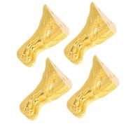 Operitacx 4pièces Coin Inférieur De Meuble Pied Angle Vintage Protection Angle pour Boîte Renfort De Meuble Pied Décoratif Support Vintage