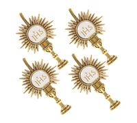 Operitacx 4pièces Lot De Épingles à Sacré Religieux Plaquées Pour Épingle à Revers Catholique à Poitrine Unisexe à Vêtements De Première Communion