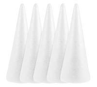 Operitacx 5 Cônes En Polystyrène Pour L'Artisanat Cônes En Mousse Pour Sapin De Noël De 9 6 Pouces Mousse Blanche En Forme De Cône Pour Projets Artistiques De Bricolage Sapin De Noël