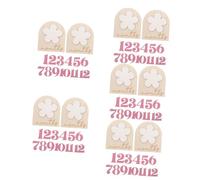 Operitacx 5 Ensembles D'Accessoires De Mois De Signes De Mois De Signe De Pépinière Pour Filles Décor De De En Bois Jalon De Signes De Pour La