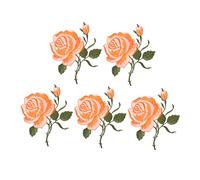 Operitacx 5 Pièces broderie de vêtements coudre des badges coller sur les patchs patch septuple vengé brodé jean correctifs de pantalon de vêtements Fil à broder Orange