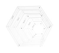 Operitacx 5 Pièces Gabarits Hexagones Acrylique pour Quilting Règles Patchwork Pratiques Outils Couture DIY Polyvalents pour Création Motifs Couture