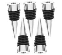 Operitacx 5 Pièces Kit de Moules en Silicone pour Bouchons de Vin, Accessoires Réutilisables en Alliage de Zinc, pour Scellage et Conservation du Vin à Domicile Club