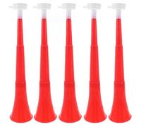 Operitacx 5 Pièces Klaxon de Stade Rétractable Rouge à Trois Sections | Portable, Rangement Facile, pour Matchs de Football et Fêtes du Nouvel An, Adapté aux Supporters