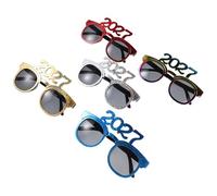 Operitacx 5 Pièces Lunettes 2027 en Plastique Réveillon du Nouvel An | Accessoire Léger et Robuste, Confort Agréable, Facile à Ranger, pour Photos de Groupe et Soirées Entre Amis