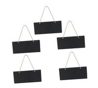 Operitacx 5 pièces Mini Tableau Noir Suspendu Bois Ardoise Petite pour Messages Décoratifs Tableau Craie avec Corde pour Mariage Fêtes Restaurants et Activités