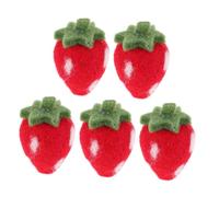 Operitacx 5 pièces Ornements Fraises Feutre pour Décoration Baies DIY Accessoires Artisanaux pour Couture et Décoration Maison Kit Feutrage à Aiguille